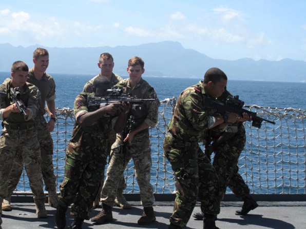 MArines from ROyal Fleet Auxiliary