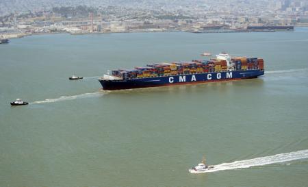 USCG, CMA CGM Vessel